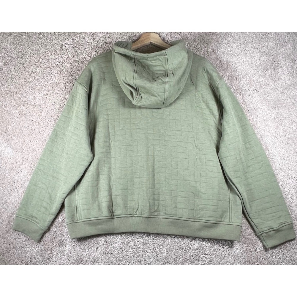 The North Face Womens Tea Green Quilted Logo Full Zip Hoodie NF0A7QIN 2X NEW - Picture 9 of 10